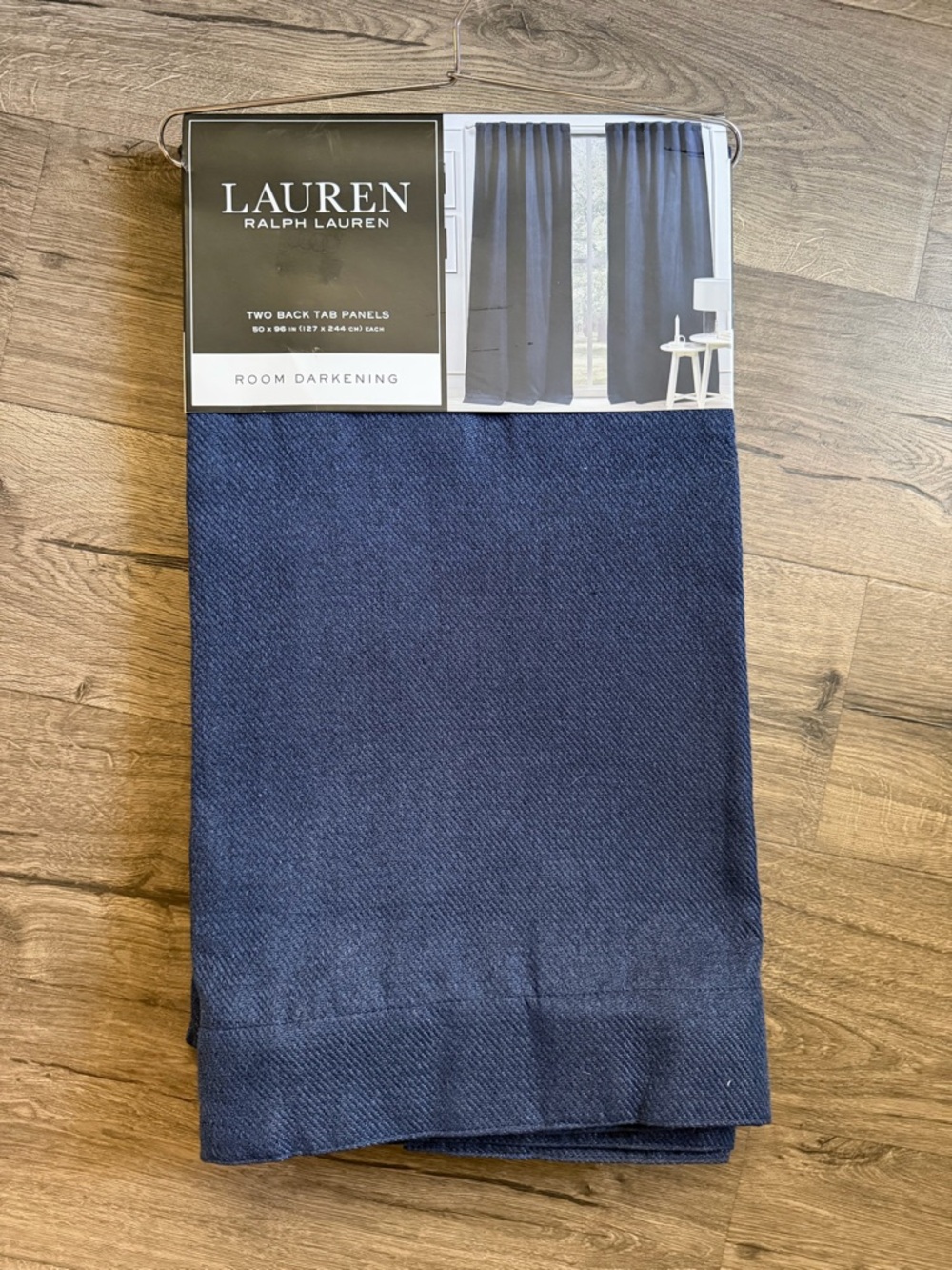 NEW Ralph Lauren Window Curtains Room Darkening 2 Back Tab Panels 50x96"